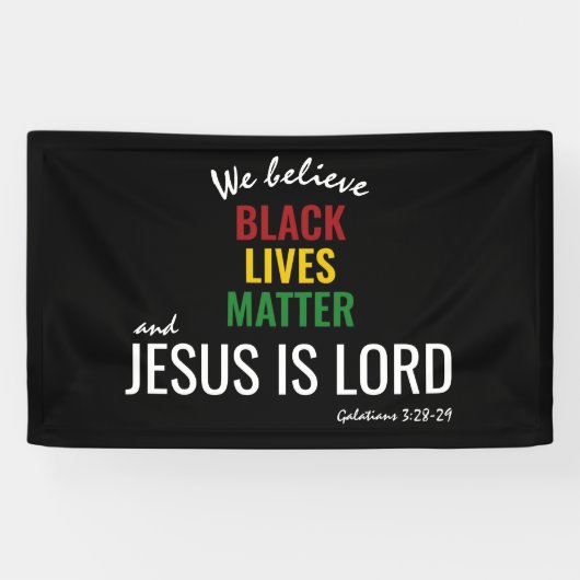 SCHWARZE LEBEN | JESUS IS LORD Erklärung Banner (Horizontal)