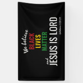 SCHWARZE LEBEN | JESUS IS LORD Erklärung Banner (Vertikal)