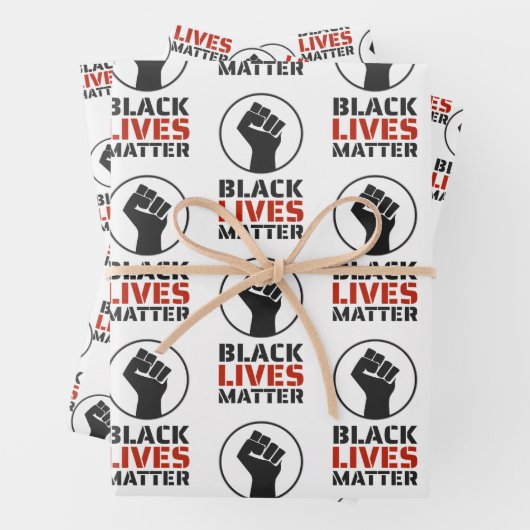 Schwarze Leben Materie Design Wrapping Paper Sets Geschenkpapier Set (Beispiel)