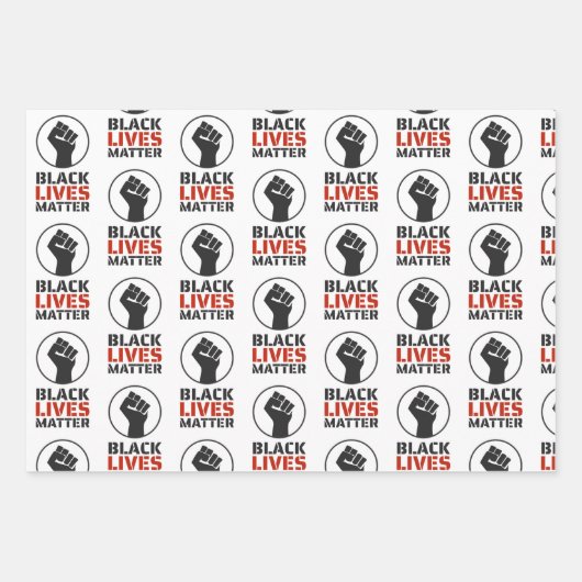 Schwarze Leben Materie Design Wrapping Paper Sets Geschenkpapier Set (Vorderseite)