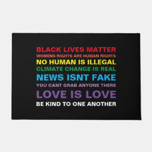 Schwarze Leben Materie Liebe ist Liebe Türmatte