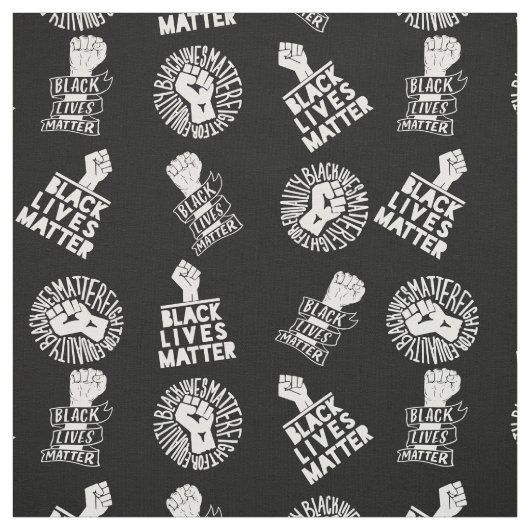 Schwarze Leben Materie nahtlose Muster blm Protest Stoff (Muster)