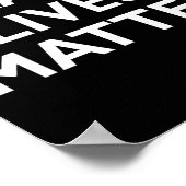 Schwarze Leben Problem Blm Menschenrechte Schwarze Poster (Ecke)