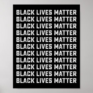 Schwarze Leben Problem Grafik Männer Frauen Kinder Poster