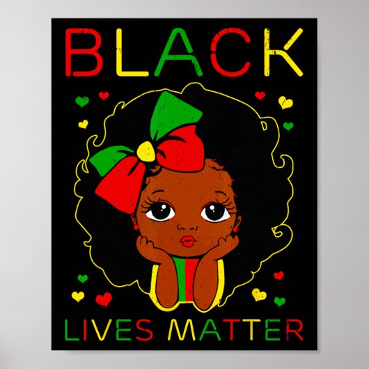 Schwarze Leben Problem Kleine Melanin Prinzessin S Poster (Vorne)