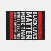 Schwarze Leben Problem mehr als weiße Gefühle Karo Fleecedecke (Vorderseite (Horizontal))