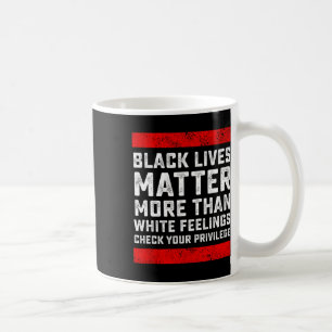 Schwarze Leben Problem mehr als weiße Gefühle Karo Kaffeetasse