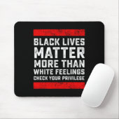 Schwarze Leben Problem mehr als weiße Gefühle Karo Mousepad (Mit Mouse)