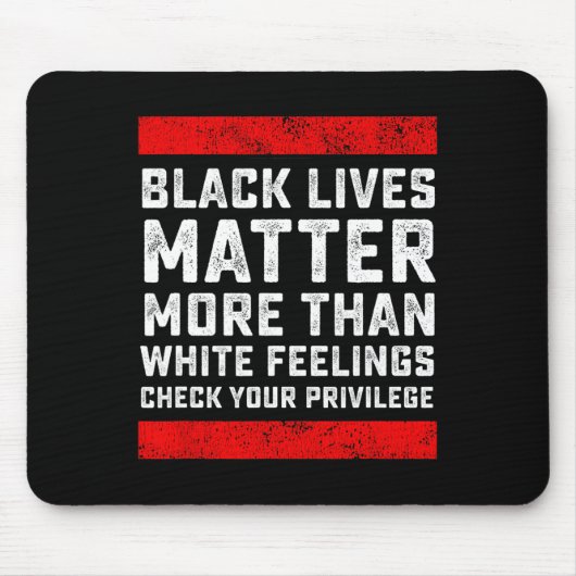Schwarze Leben Problem mehr als weiße Gefühle Karo Mousepad (Vorne)