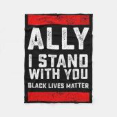 Schwarze Leben Problem nur ich stehe mit dir Fleecedecke (Vorderseite)