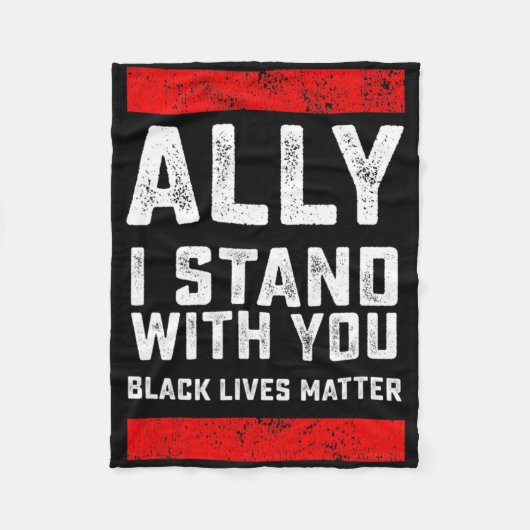 Schwarze Leben Problem nur ich stehe mit dir Fleecedecke (Vorderseite)