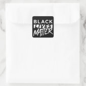 Schwarze Leben Quadratischer Aufkleber (Tasche)