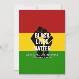 SCHWARZE LEBEN SIND BEI CHRISTEN Christlichen BHM Feiertagskarte
