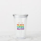 Schwarze Leben sind wichtig für Regenbogentypograf Acryltrinkbecher (Vorderseite)