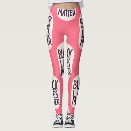 Schwarze Leben sind wichtig, kalligraphisches Must Leggings (Vorderseite)