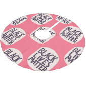 Schwarze Leben sind wichtig, kalligraphisches Must Polyester Weihnachtsbaumdecke (Schrägansicht)