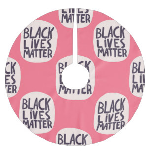 Schwarze Leben sind wichtig, kalligraphisches Must Polyester Weihnachtsbaumdecke