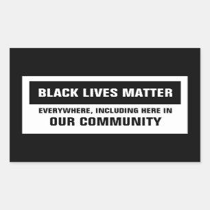 Schwarze leben überall in unserer Gemeinschaft wic Rechteckiger Aufkleber