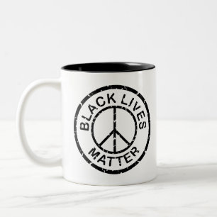 schwarze Leben zählen Friedenszeichen Zweifarbige Tasse