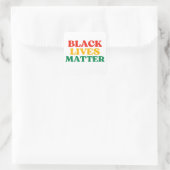 Schwarze Leben zählen Quadratischer Aufkleber (Tasche)