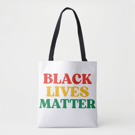 Schwarze Leben zählen Tasche (Vorderseite)
