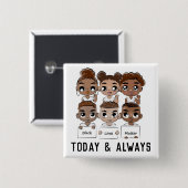 Schwarze Leben zählt heute und immer Button (Vorne & Hinten)