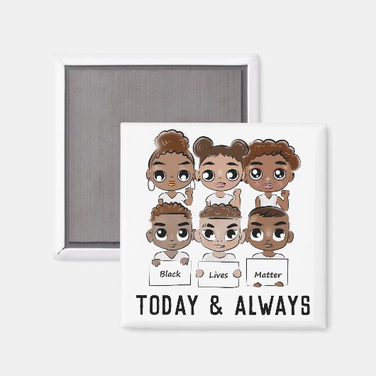 Schwarze Leben zählt heute und immer Magnet (Vorderseite/Rückseite)