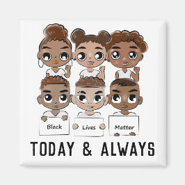 Schwarze Leben zählt heute und immer Magnet