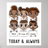 Schwarze Leben zählt heute und immer Poster (Vorne)