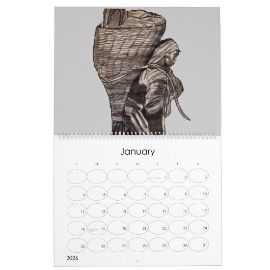 SCHWARZE LEBENSDAUER KALENDER (Jan 2026)