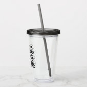 Schwarze Lebensfrage Acryltrinkbecher (Links)