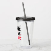 Schwarze Lebensfrage Acryltrinkbecher (Links)