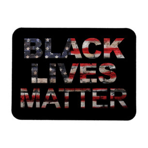 Schwarze Lebensfrage  Amerikanische Flagge Magnet