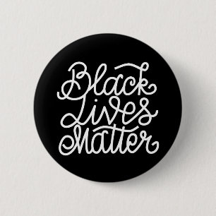 Schwarze Lebensfrage Button