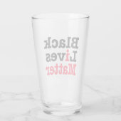 Schwarze Lebensfrage Glas (Rückseite)