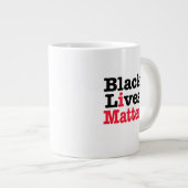 Schwarze Lebensfrage Jumbo-Tasse (Vorderseite Rechts)