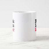 Schwarze Lebensfrage Jumbo-Tasse (Vorderseite)