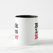 Schwarze Lebensfrage Tasse (Zentrum)