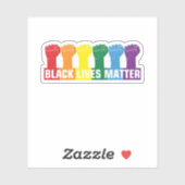 SCHWARZE LEBENSMITTEL - BLM Rainbow Aufkleber (Blatt)