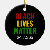 SCHWARZE LEBENSMITTEL SIND 24,7,365 BHM ENTSPRECHE KERAMIK ORNAMENT (Vorne)