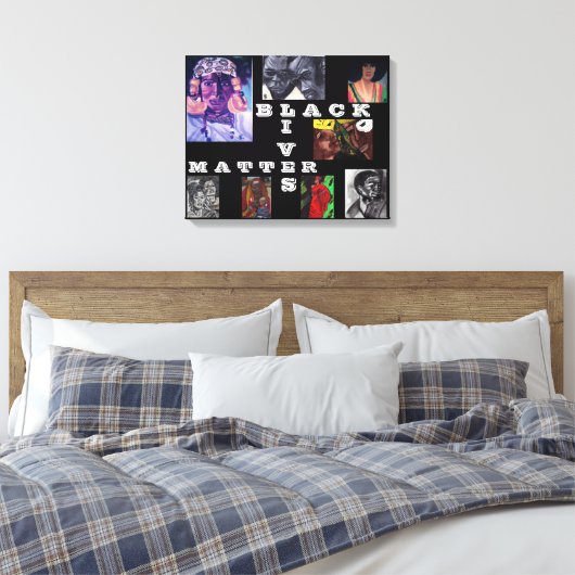 SCHWARZE LEBENSMITTEL SPIELEN DER Leinwand (Insitu (Schlafzimmer))