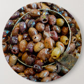 Schwarze Leccino Olive Button (Vorderseite)