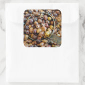 Schwarze Leccino Olive Quadratischer Aufkleber (Tasche)