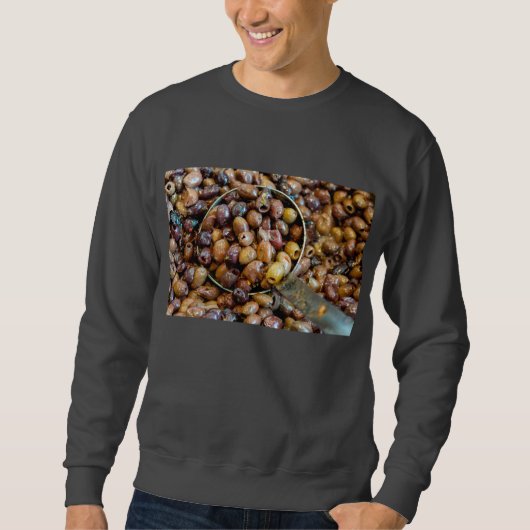 Schwarze Leccino Olive Sweatshirt (Vorderseite)