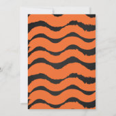 Schwarze Leckerei oder Leckerei Halloween Geburtst Einladung (Rückseite)