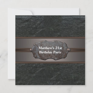 Schwarze Leder-Metal-Manns 21. Geburtstagsfeier Einladung