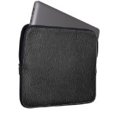 Schwarze Leder-Oberflächenstruktur Laptopschutzhülle (Vorne Rechts)