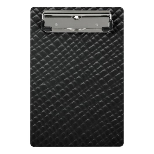 Schwarze Lederbox Mini Klemmbrett (Vorderseite)