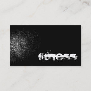 Schwarze Ledereffekt Fitness Sport Visitenkarte