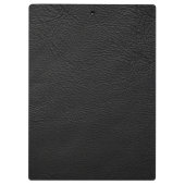 Schwarze Lederhaube Klemmbrett (Rückseite)